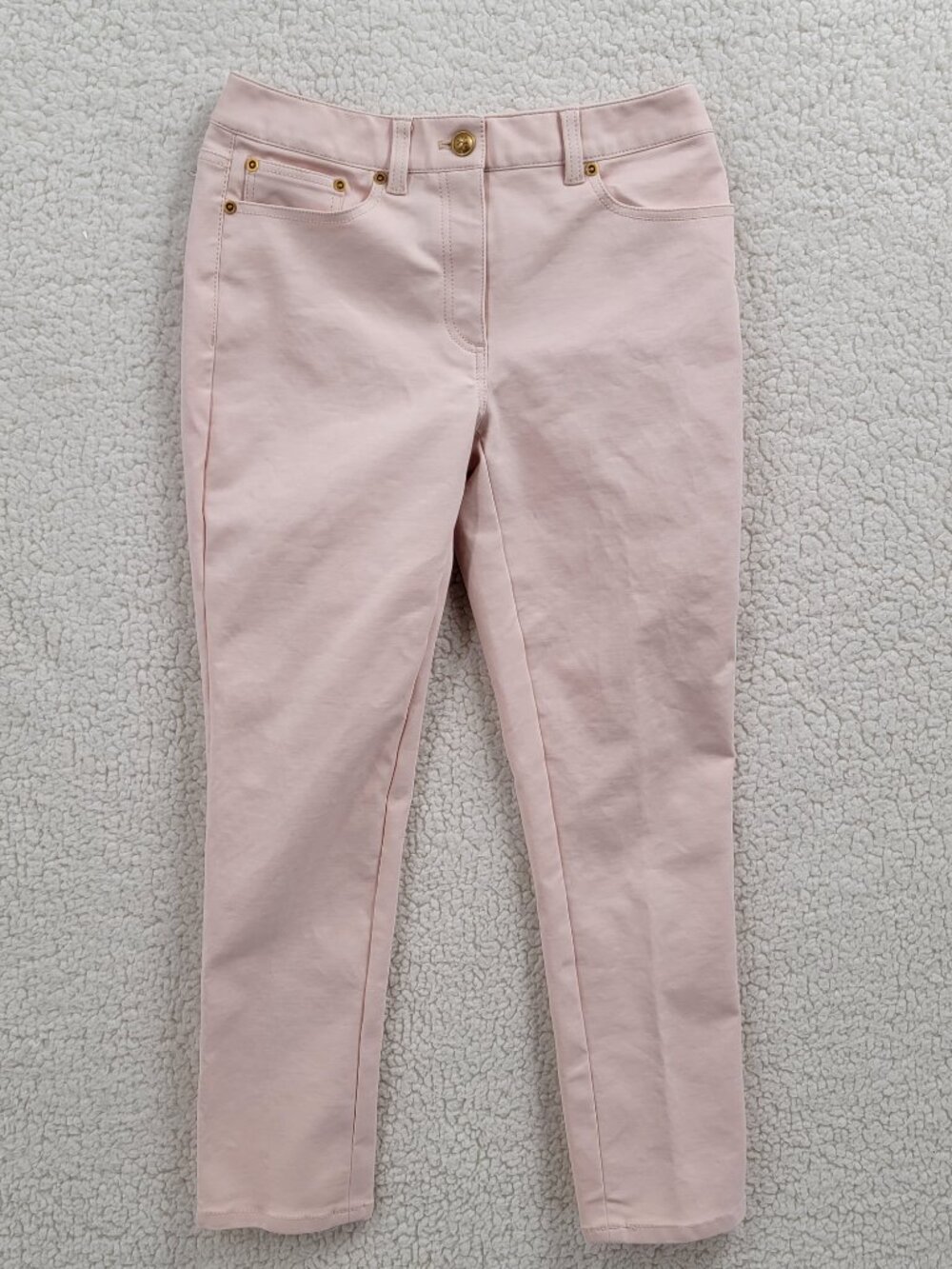 Tory Burch Pink Cotton Lyocell Stretch Ankle Skinny Jeans Pants Womens Size 2